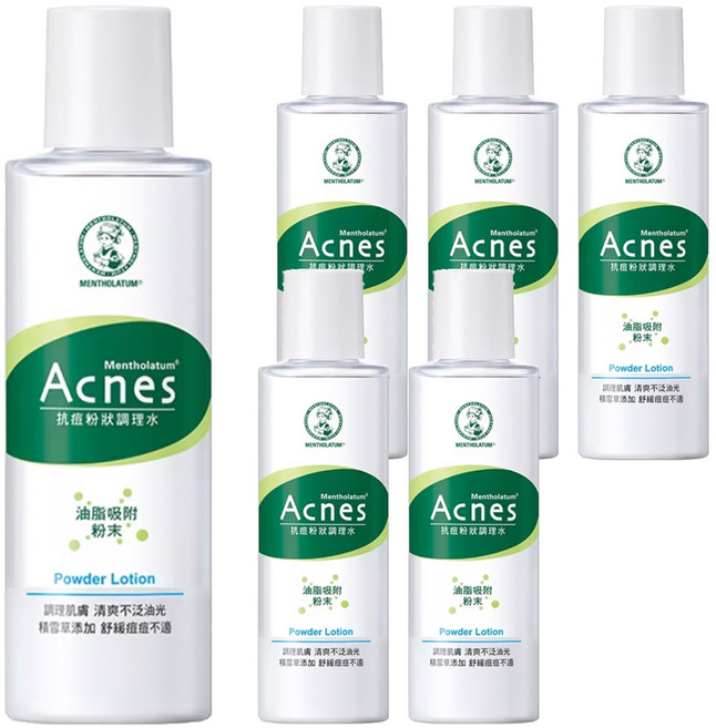 MENTHOLATUM 曼秀雷敦 Acnes 台灣公司貨 抗痘粉狀調理水, 6瓶, 150ml