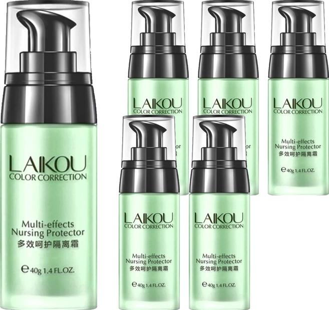 LAIKOU 萊蔻 多效呵護隔離霜 40g, #02 清新綠, 6瓶