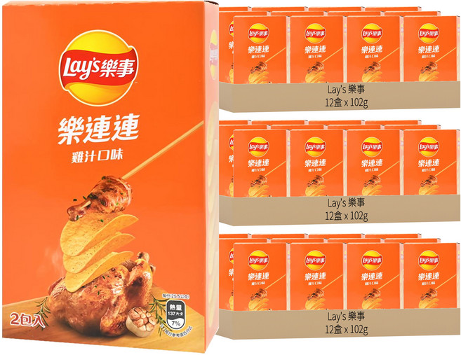 Lay's 樂事 洋芋片 雞汁, 102g, 36盒