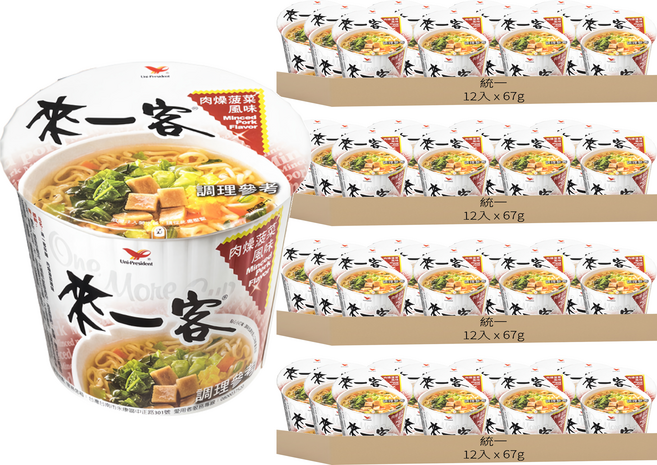 統一 來一客 肉燥菠菜風味 67g, 48入