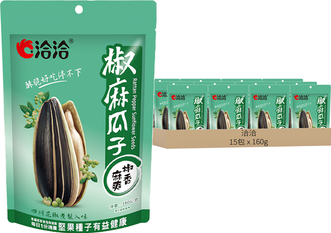 ChaCha 洽洽 椒麻瓜子, 15包, 160g