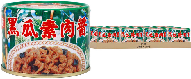 大茂 黑瓜素肉醬, 180g, 24罐