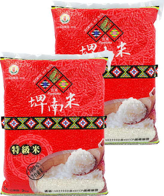 台東地區農會 埤南米 特級米, 2包, 2kg, 特級