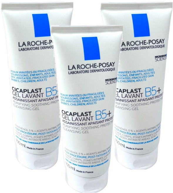 LA ROCHE POSAY 理膚寶水 台灣公司貨 B5全面修復保濕清潔露, 100ml, 3條