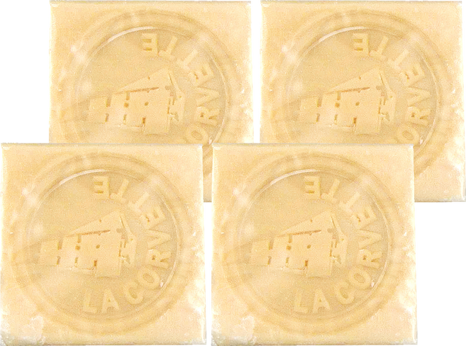 LA CORVETTE 法釩馬賽莊園 經典植物油馬賽皂, 200g, 4個