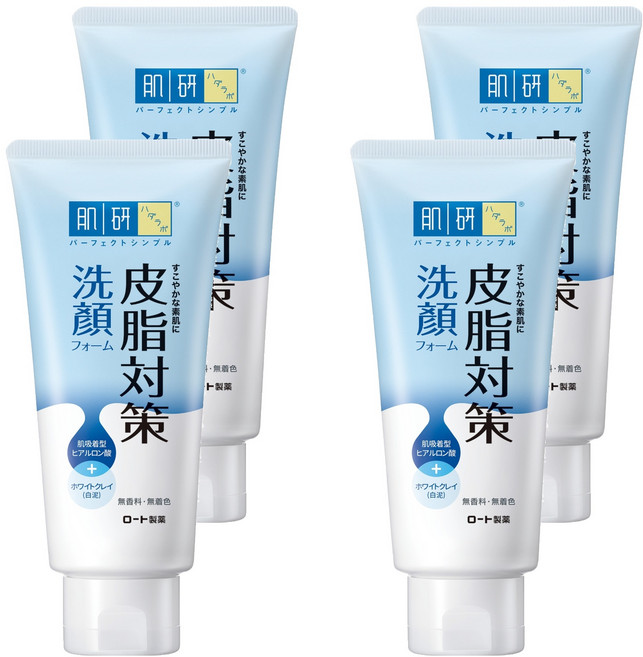 HADALABO 肌研 台灣公司貨 皮脂對策洗顏乳, 100g, 4條