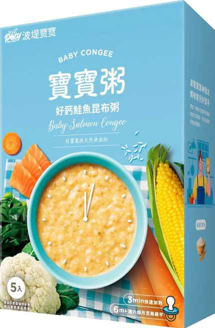 波堤寶寶 寶寶粥 6個月以上 5包, 750g, 1盒