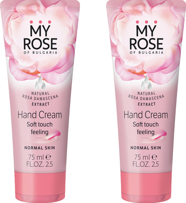 MY ROSE OF BULGARIA 柔嫩護手霜 大馬士革玫瑰香, 75ml, 2個