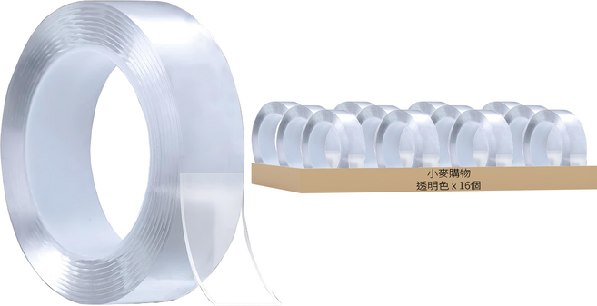 小麥購物 強力雙面膠 100 x 5cm G197 101g, 16個, 透明色