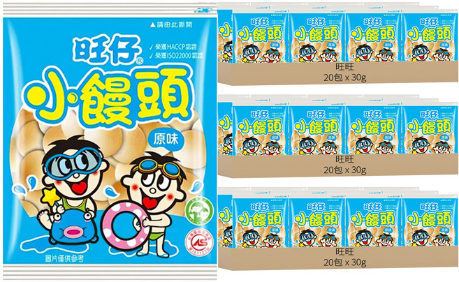 旺旺 旺仔小饅頭 原味, 30g, 60包