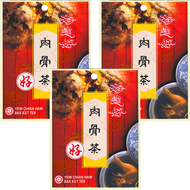 游建好 肉骨茶湯滷包 純天然中藥材調製 無添加化學物料及防腐劑, 50g, 3包