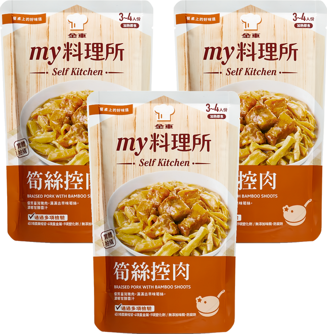 金車 my 料理所 筍絲控肉, 3包, 565g