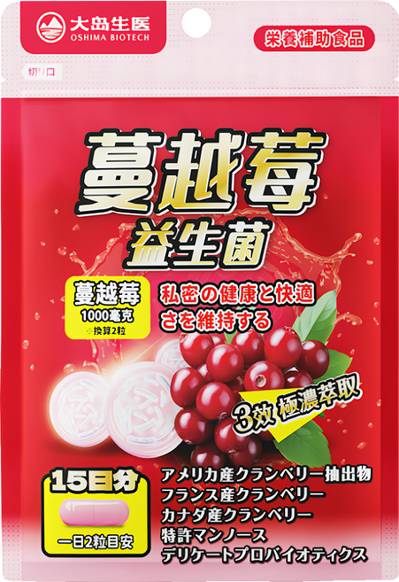 OSHIMA BIOTECH 大島生醫 極效蔓越莓益生菌膠囊, 30顆, 1袋