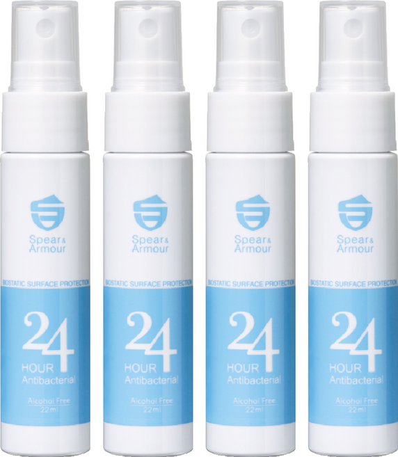 Spear&Armour 24小時表面防護噴劑 無酒精, 22ml, 4瓶
