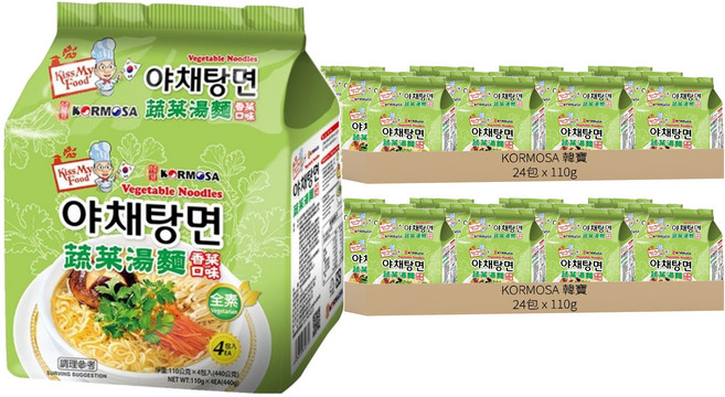 KORMOSA 韓寶 韓素香蔬菜湯麵 香菜口味 110g, 48包