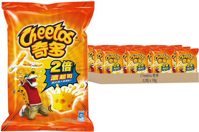 Cheetos 奇多 2倍濃起司口味玉米棒, 78g, 12包