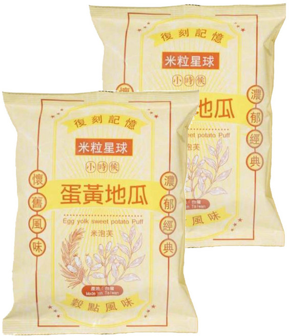 稻味 米粒星球, 蛋黃地瓜, 60g, 2包