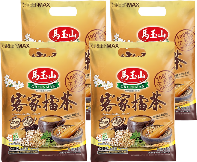 馬玉山 客家擂茶, 30g, 12包, 4袋
