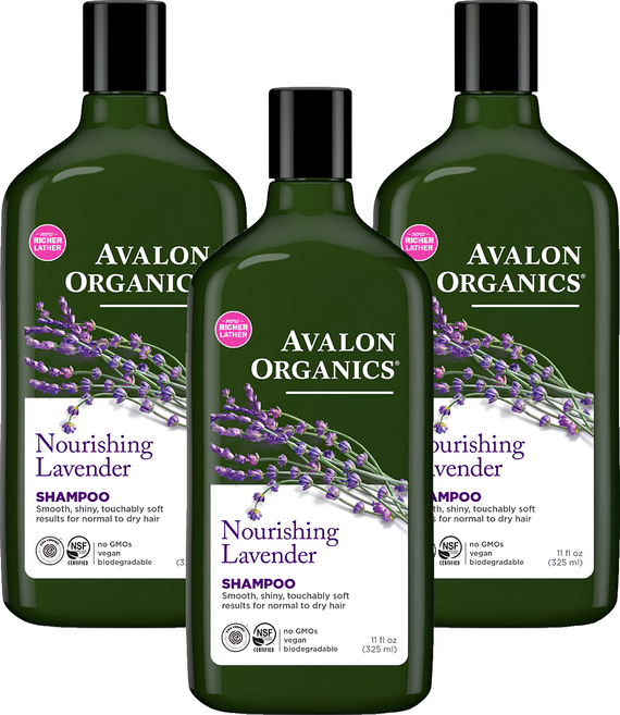 AVALON ORGANICS 滋潤精油洗髮精 薰衣草, 325ml, 3瓶