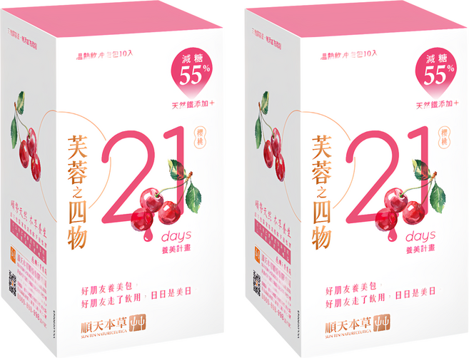順天本草 芙蓉之四物養美計畫 減糖版, 10包, 24g, 2盒