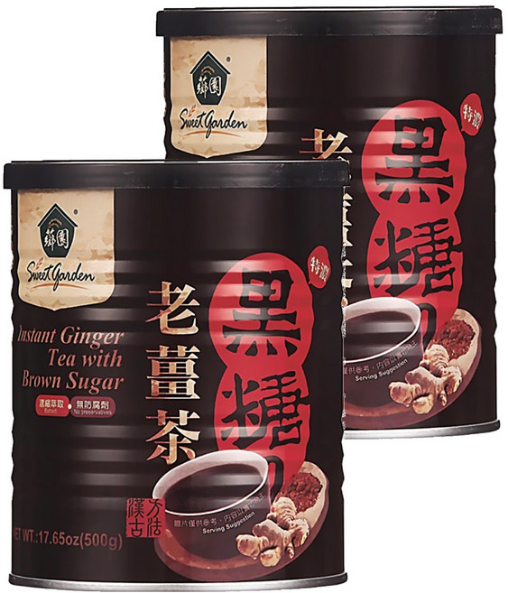 薌園 黑糖老薑茶, 500g, 1罐, 2罐
