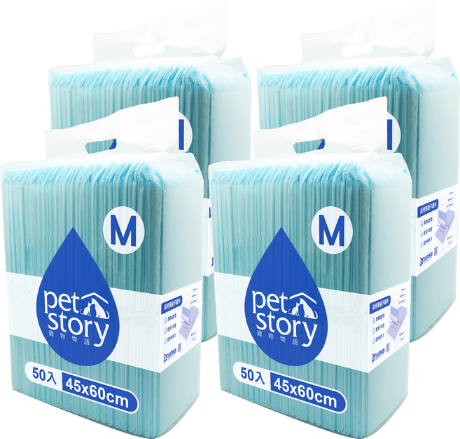 pet story 寵物物語 吸水墊 經濟包, 50片, 4包