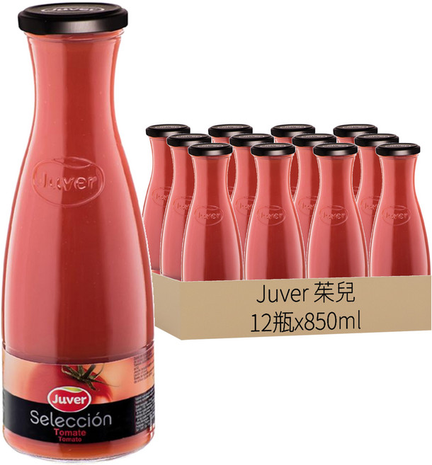 Juver 茱兒 西班牙茱兒蕃茄汁, 850ml, 12瓶