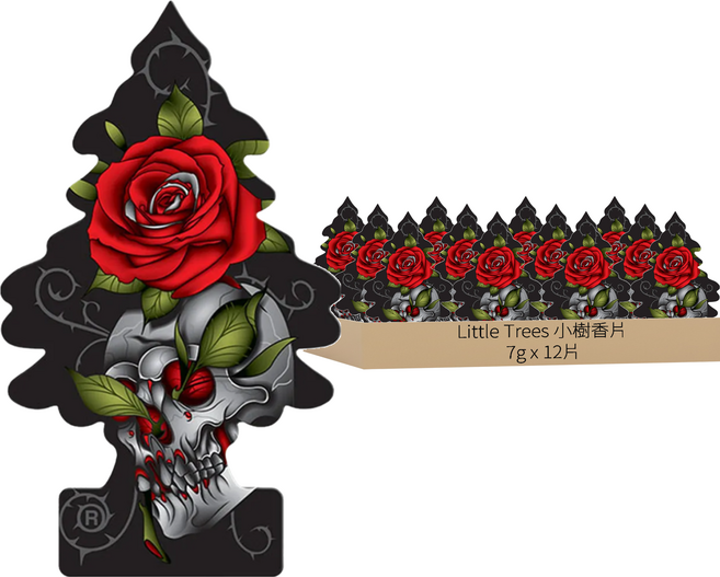 Little Trees 小樹香片 香氛卡, 刺青玫瑰, 7g, 12片