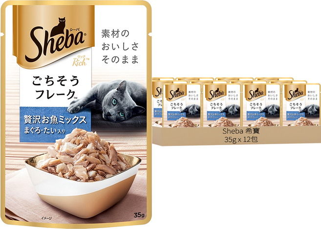Sheba 希寶 日式鮮饌包, 鮪魚 + 鯛魚, 35g, 12包