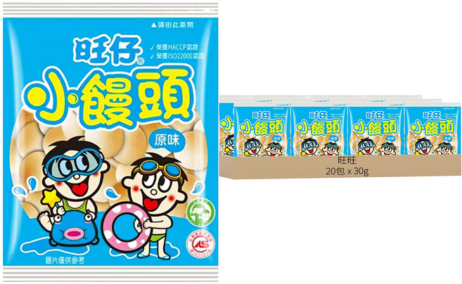 旺旺 旺仔小饅頭 原味, 30g, 20包