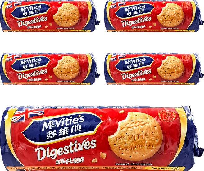 McVitie's 麥維他 消化餅, 400g, 5包