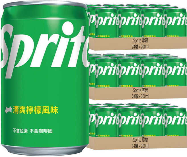 Sprite 雪碧 迷你罐 Original, 200ml, 72罐