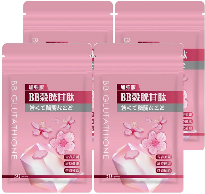 Tsuie 日濢 加強版BB榖胱甘肽膠囊, 30顆, 510mg, 4包