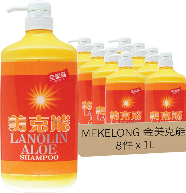 MEKELONG 金美克能 洗髮精, 1L, 8瓶