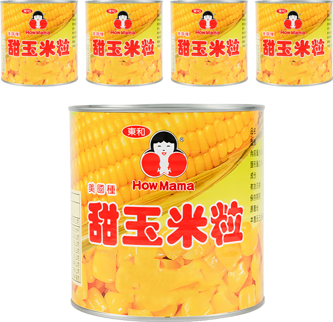 東和食品 How Mama 非基改玉米粒, 5個, 340g