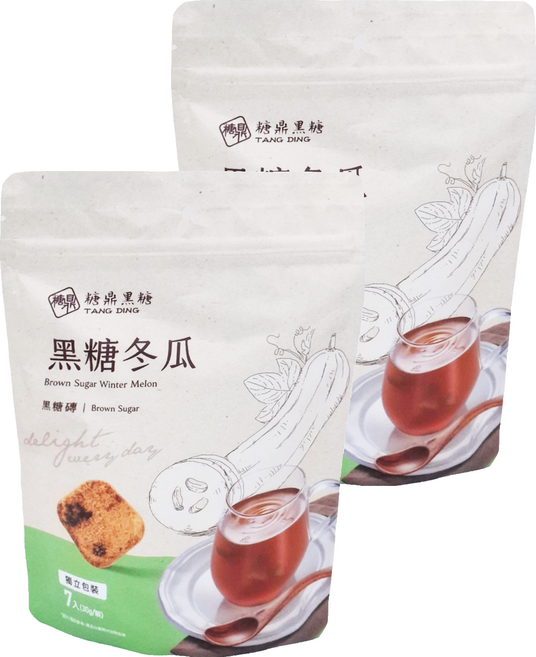 糖鼎 黑糖磚 黑糖冬瓜, 30g, 7個, 2袋