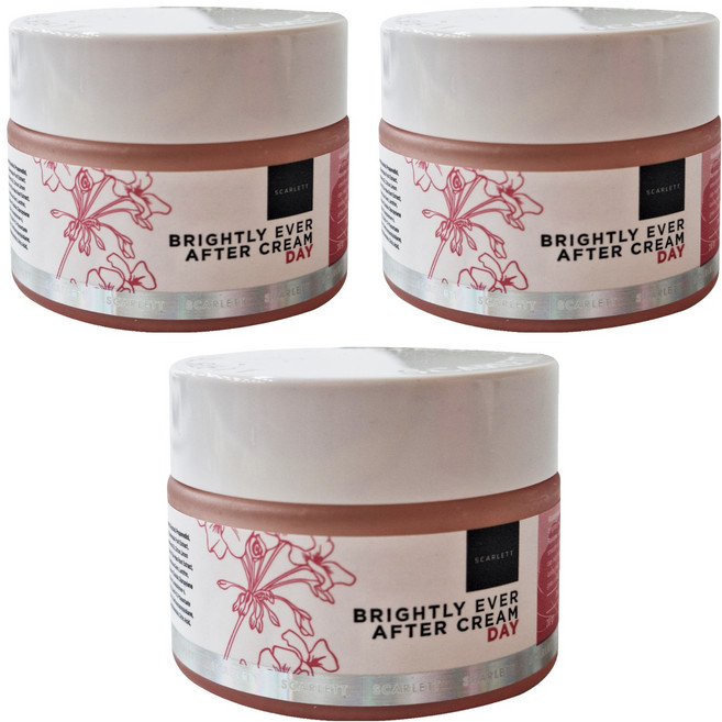 SCARLETT Whitening 亮白潤澤 日霜 Brightly Ever After Cream Day 20g, 3罐