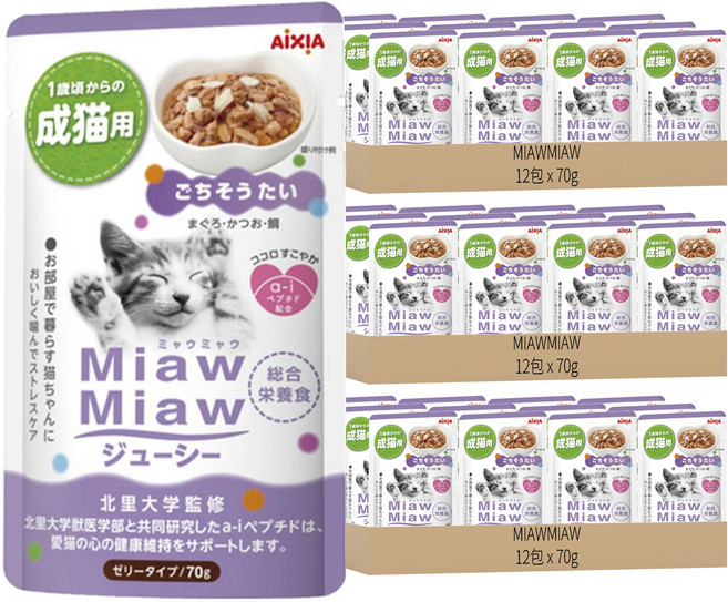 MIAWMIAW 妙喵主食軟包, 鯛魚, 70g, 36包