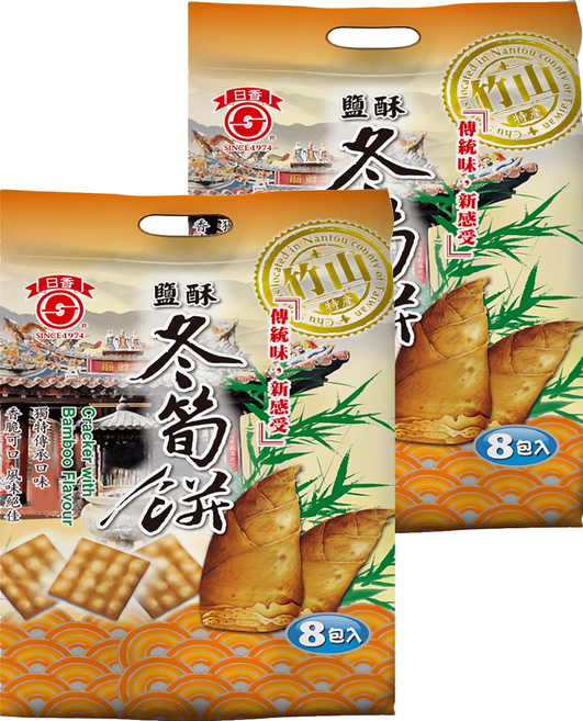 日香 鹽酥冬筍餅, 180g, 2包