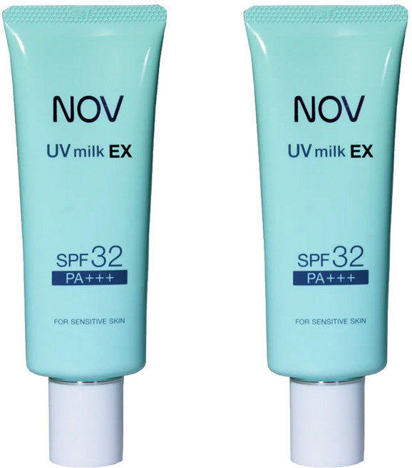 NOV 娜芙 防曬水凝乳增量版 SPF32 PA+++, 2條, 46g