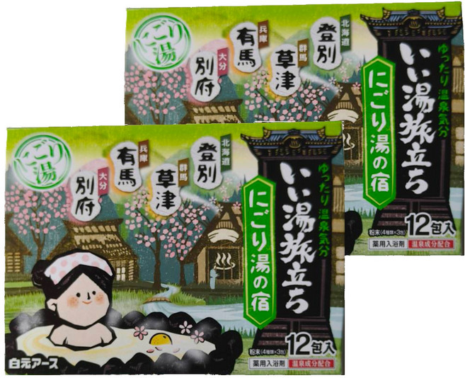 Hakugen Earth 白元 入浴劑 濁湯系列 12包, 300g, 2盒