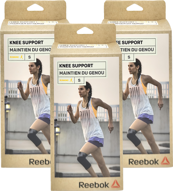 Reebok 銳步 輕量透氣運動護膝 RRSU-13323 黑, 3個, 黑色