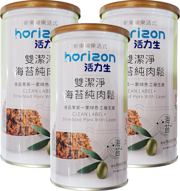 新東陽 活力生雙潔淨 海苔純豬肉鬆, 170g, 3罐