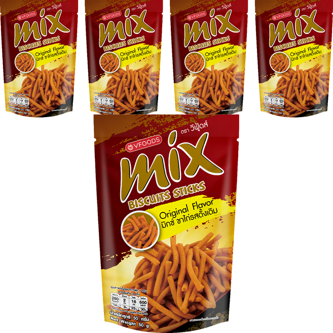 VFOODS Mix 餅乾條 原味, 50g, 5包