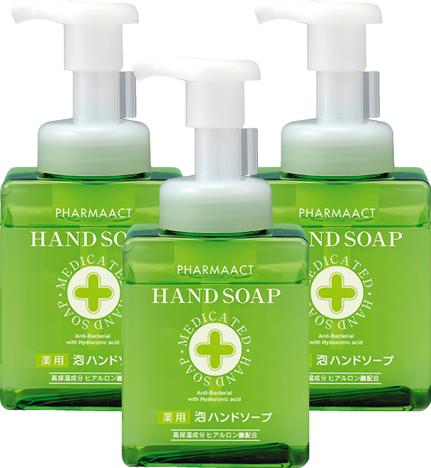 KUMANO 熊野油脂 Pharmaact 洗手乳, 250ml, 3瓶