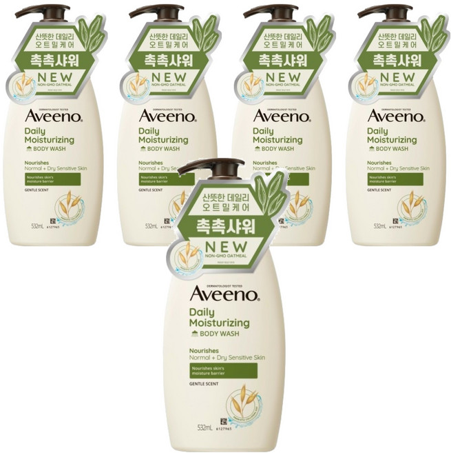 Aveeno 燕麥保濕沐浴露, 532ml, 5瓶
