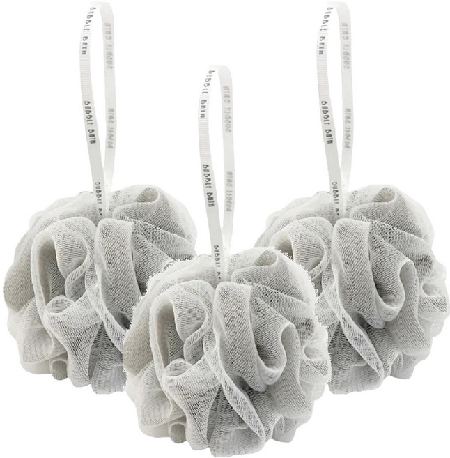 MOCODO 伴佳家 雙層綿柔沐浴球 gy, 灰色, 1入, 3顆