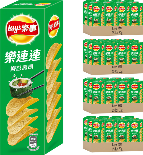 Lay's 樂事 樂連連洋芋片, 60g, 60盒
