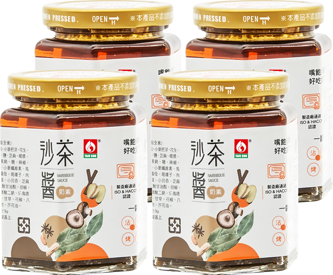 台塑餐飲 沙茶醬 奶素, 250g, 4罐