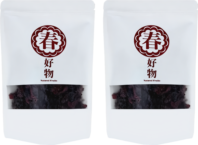 春哥好物 台東洛神花蜜餞 - 酸甜Q彈 天然健康零食, 240g, 2包